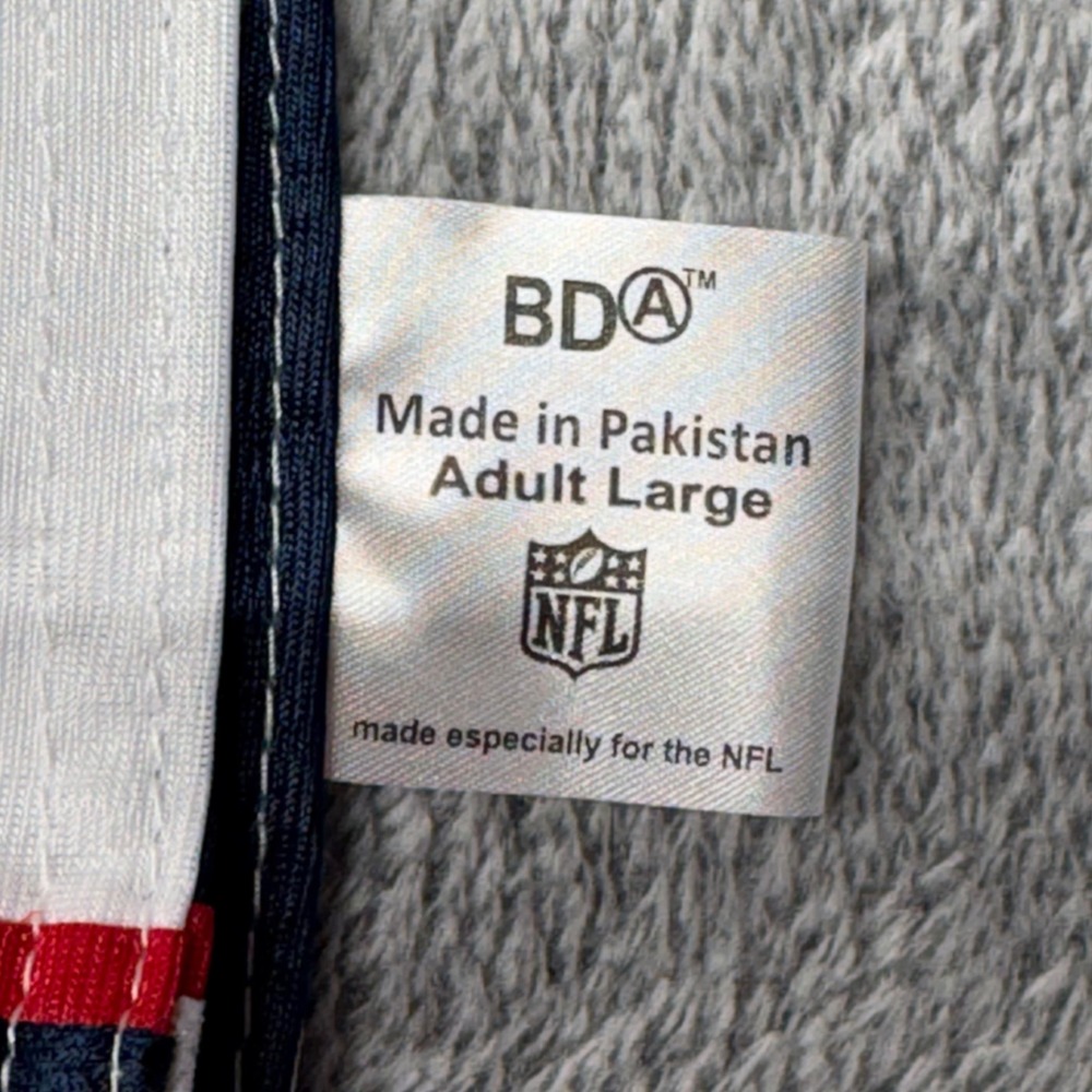 BDA NFL Patriots Reversible Jersey Adult Large Blue White Good Flag Football - Picture 9 of 11